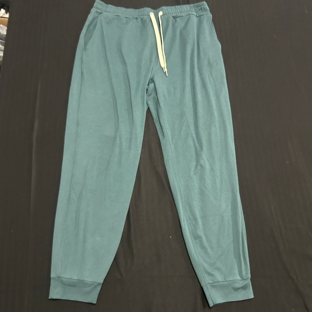 Vuori Ponto Performance Jogger Pants Teal Green Mens Large Recycled Stretch